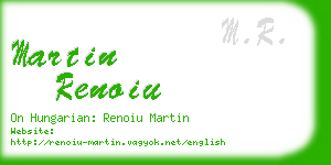 martin renoiu business card